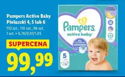 Lidl PAMPERS ACTIVE BABY Pieluszki 4, 5 lub 6 oferta