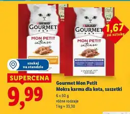 Lidl Gourmet Mon Petit Mokra karma dla kota, saszetki oferta