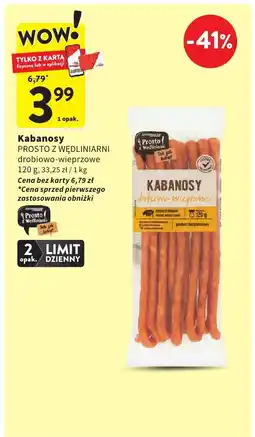 Intermarche Kabanosy drobiowo-wieprzowe oferta