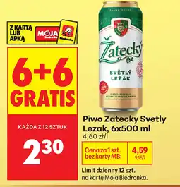 Biedronka Piwo Zatecky oferta