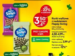 Żabka Rurki waflowe z nadzieniem Happy Swing różne rodzaje oferta
