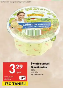 Delikatesy Centrum Surówka Coleslaw wykwintny z sosem chrzanowym Grześkowiak oferta