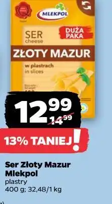 Netto Ser złoty Mazur Mlekpol oferta