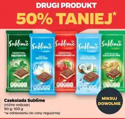 Netto Czekolada Sublime drugi produkt 50% taniej oferta