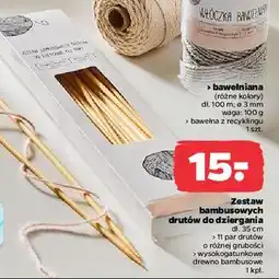 Netto Zestaw bambusowych drutów do dziergania oferta