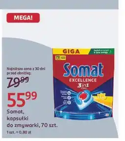 Rossmann Tabletki do zmywarki lemon Somat Excellence 3In1 oferta