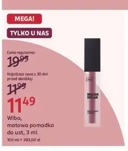 Rossmann Pomadka do ust matowa nr 1 Wibo Million Dollar Lips oferta