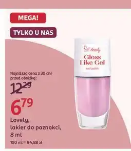 Rossmann Lakier do paznokci Lovely Gloss Like Gel oferta