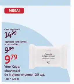 Rossmann Chusteczki do higeny intymnej Your Kaya oferta