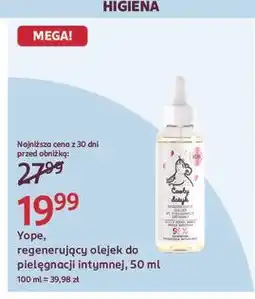 Rossmann Regenerujacy olejek do pielęgnacji intymnej czuły dotyk Yope oferta