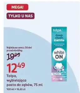 Rossmann Pasta do zębów white on deep clean & Tołpa oferta