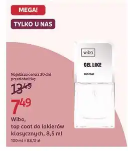 Rossmann Top coat Wibo Gel Like oferta