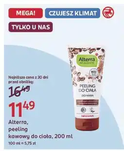 Rossmann Peeling do ciała kawa Alterra oferta