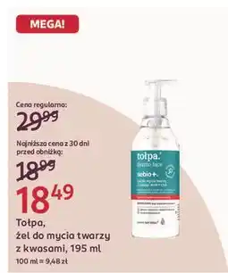 Rossmann Żel do mycia twarzy aha + lha Tołpa: Dermo Face, Sebio+ oferta