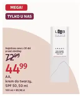 Rossmann Krem do twarzy na dzień spf 50 Aa Laab oferta