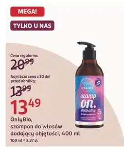 Rossmann Szampon do włosów delikatny dodający objętości Onlybio oferta