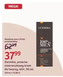 Rossmann Krem przeciwzmarszczkowy na dzień/noc 40+ Dermika 100% For Men oferta