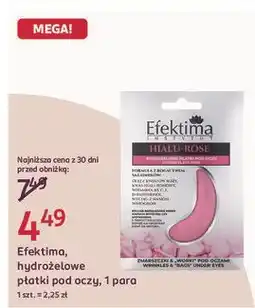 Rossmann Płatki pod oczy hydrożelowe Efektima Hialu Rose oferta