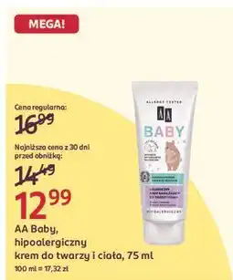 Rossmann Całoroczny krem nawilżający do twarzy i ciała Aa Baby oferta