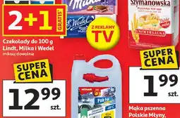 Auchan Czekolady do 100 g (Milka, Wedel, Lindt) 2+1 gratis oferta