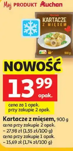 Auchan Kartacze z mięsem 900 g (mrożone) oferta