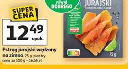 Auchan Pstrąg jurajski wędzony na zimno 75 g plastry oferta