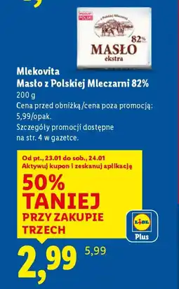 Lidl Mlekovita Masło z Polskiej Mleczarni 82% oferta