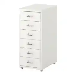 IKEA HELMER Komoda na kółkach, biały, 28x69 cm oferta