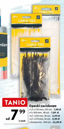 Intermarche Opaski zaciskowe (różne rodzaje i rozmiary) oferta