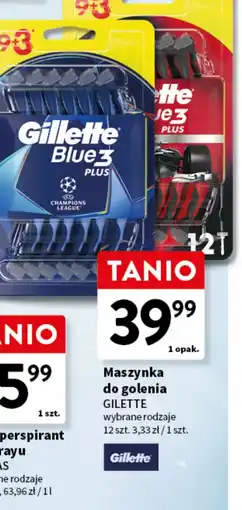Intermarche Gillette Blue3 Plus maszynka do golenia 12 szt oferta
