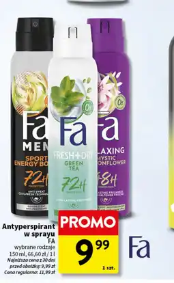 Intermarche Fa Fresh & Dry Green Tea Antyperspirant w sprayu oferta