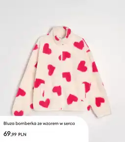 Sinsay Bluza bomberka ze wzorem w serca oferta
