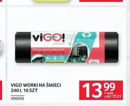 Selgros ViGO Worki na Śmieci 240L 10 Szt oferta