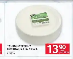 Selgros TALERZE Z TRZCINY CUKROWEJ 23 CM 50 SZT oferta