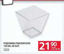 Selgros POJEMNIKI FINGERFOOD 120 ML 50 SZT oferta