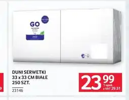Selgros Duni Serwetki 33x33 cm białe 250 szt oferta
