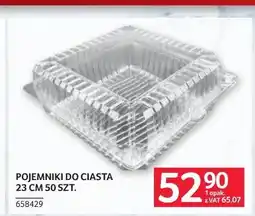 Selgros POJEMNIKI DO CIASTA 23CM 50 SZT oferta