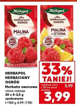 Kaufland Herbata owocowa herbata malinowa z cytryną oferta