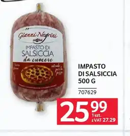 Selgros Gianni Negrini Impasto di Salsiccia oferta