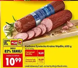 Biedronka Kiełbasa Żywiecka Krajna Wędlin oferta