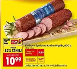 Biedronka Kiełbasa Żywiecka Kraina Wędlin 600 g oferta