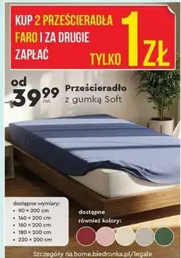 Biedronka Prześcieradło z gumką Soft oferta