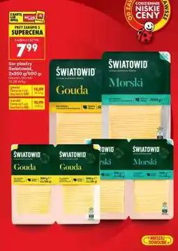 Biedronka Ser plastry Światowid 2x250 g / 500 g oferta