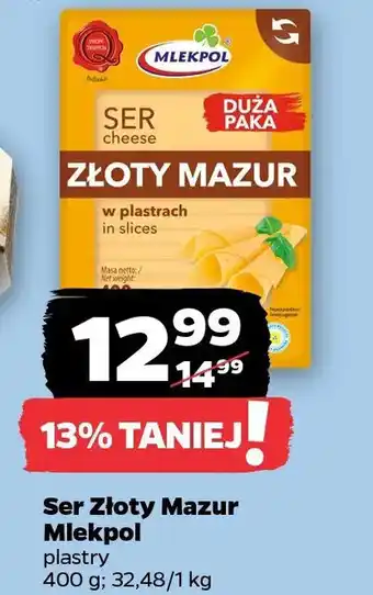 Netto Ser Złoty Mazur Mlekpol oferta