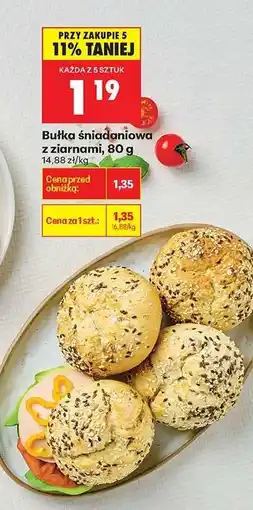 Biedronka bułka sniadaniowa z ziarnami , 80 g oferta