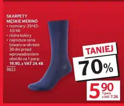 Selgros Skarpety męskie Merino oferta