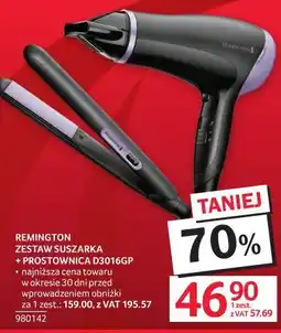 Selgros Remington Zestaw suszarka + prostownica D3016GP oferta