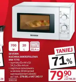 Selgros Severin Kuchenka Mikrofalowa MW 7770 oferta