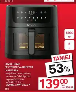 Selgros Lovio Home Frytkownica Airfryer LVAFO602B oferta