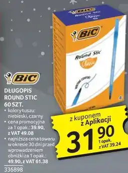 Selgros DŁUGOPIS BIC ROUND STIC 50 SZT oferta